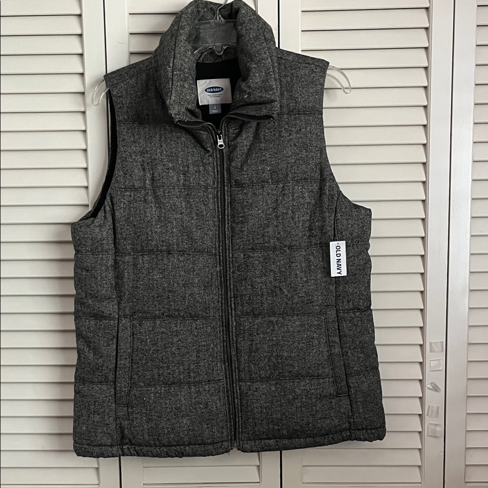 Charcoal Quilted Puffer Vest